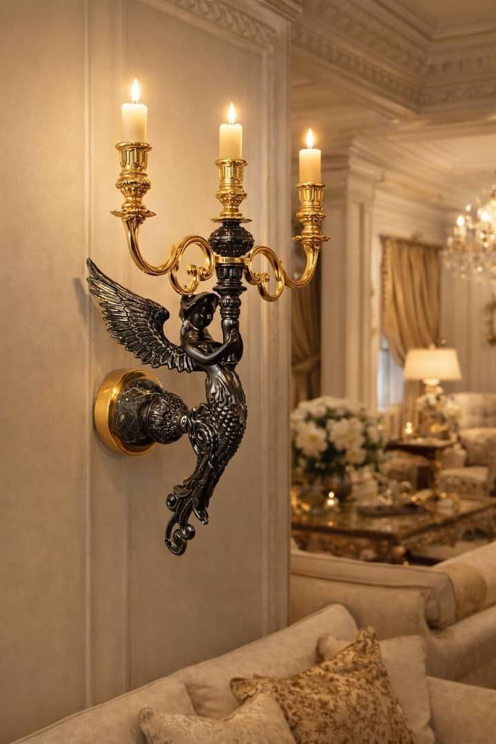 شمعدان دیواری سه شعله فرشته
